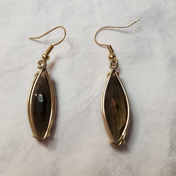 Smokey Amythyst Quartz Earrings - Picture 4 of 5
